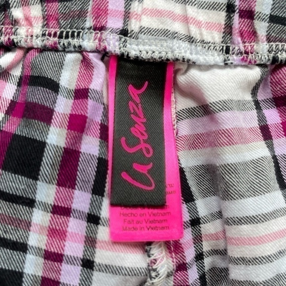 La Senza Women’s Pajama Pants Tartan lounge in Large w Drawstrings 100% Cotton - Picture 4 of 6